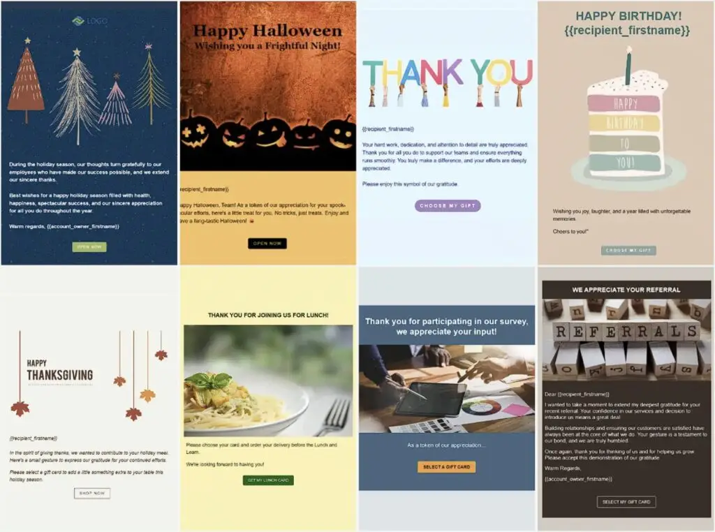 A view of sample TruCentive projects available for customers using the project sharing feature