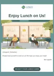 enjoy lunch on us