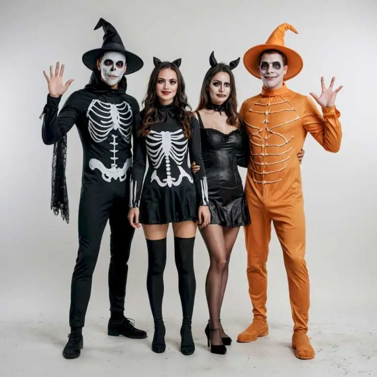 Employees in costume for some Halloween engagement