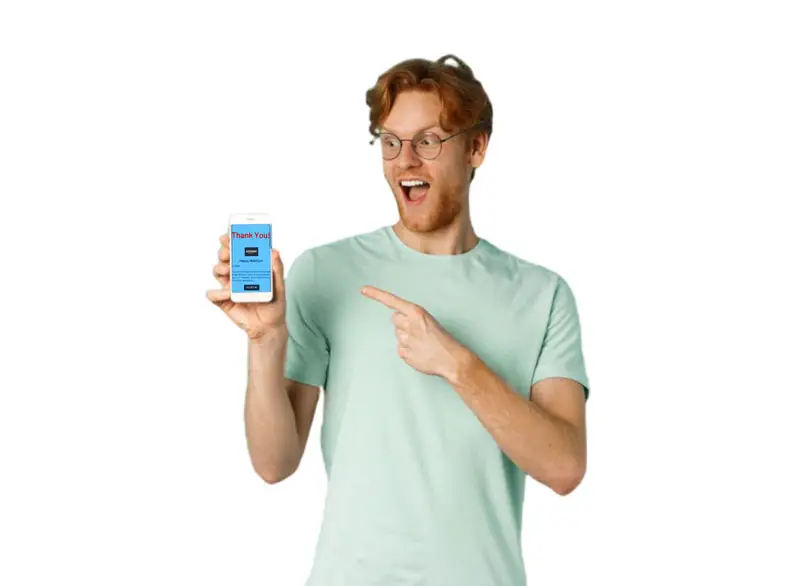 Man with phone holiday incentive gift