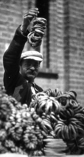 man selling bagels