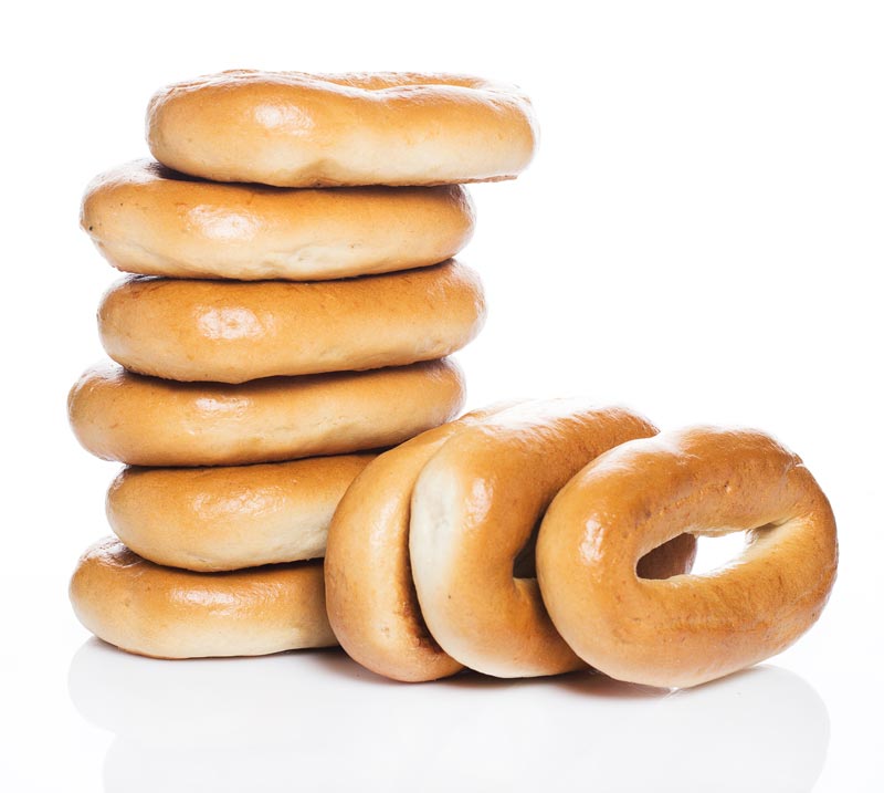 Pile of bagels for national bagel day