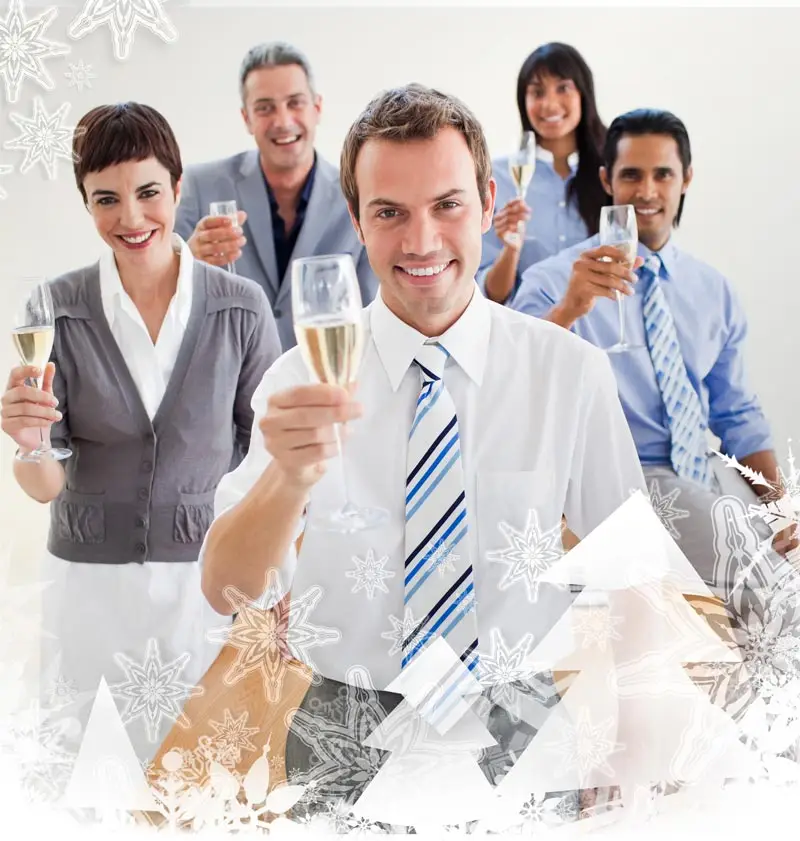 employees toasting the new year for employee appreciation guide