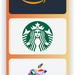 National gift card options including Starbucks Apple and Amazon