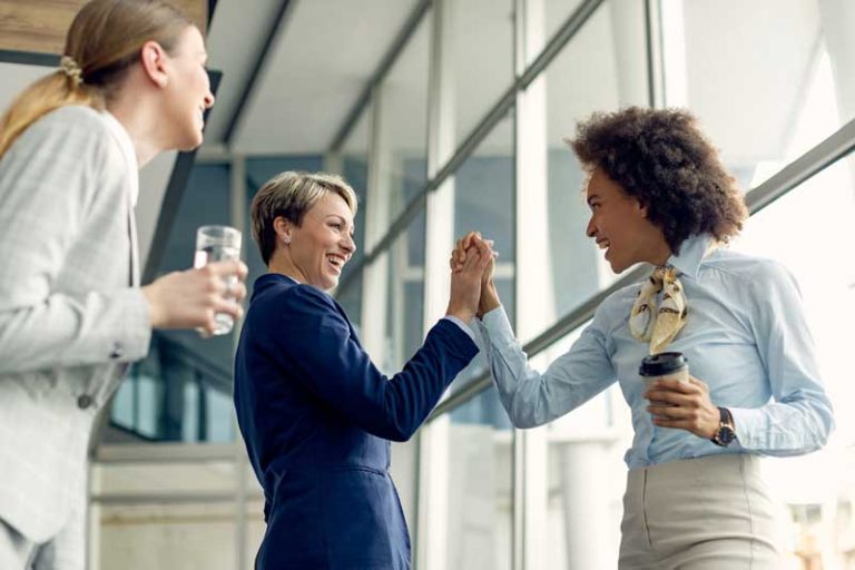small gestures in the workplace can mean a lot Woman Manager thanking coworker