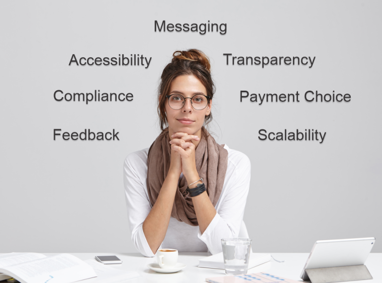 Woman thinking surrounded by the Seven Elements of Effective Research Compensation
