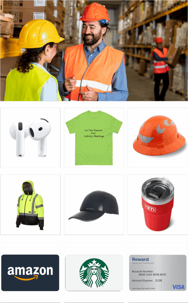 Safety SWAG, Merchandise and Gift Card Options