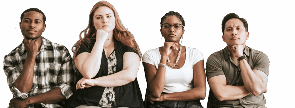 A group of unhappy employees because points programs don't motivate