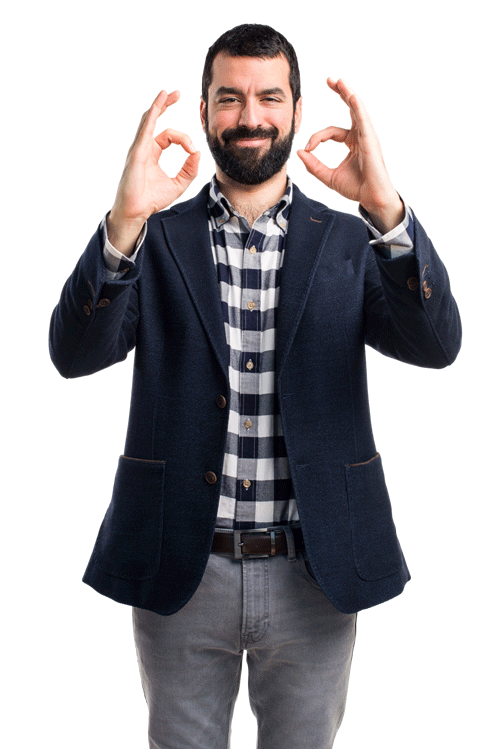 man making OK sign about agency incentive