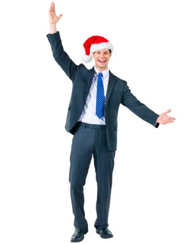 man gesturing about seasonal comforts