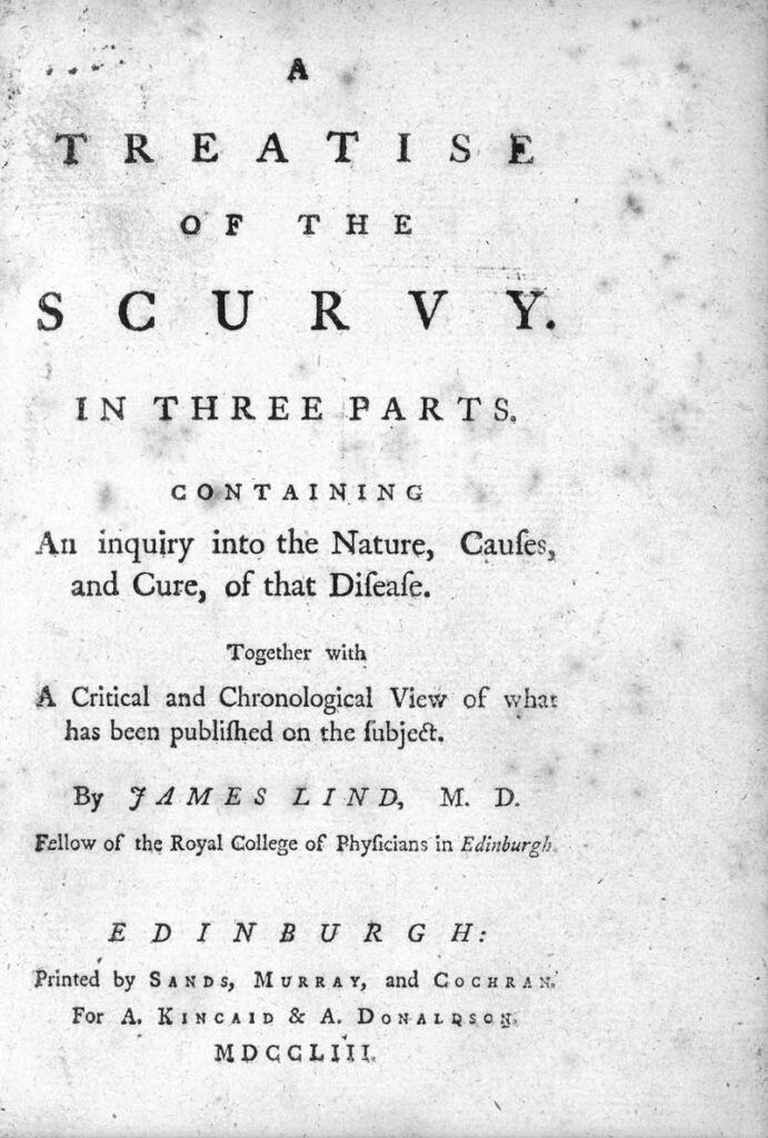 James Lind Scurvy treatise for clinical trials day