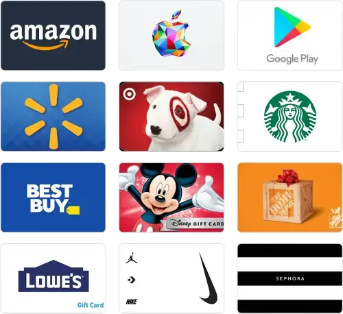 National gift-card options for employee appreciation and recognition