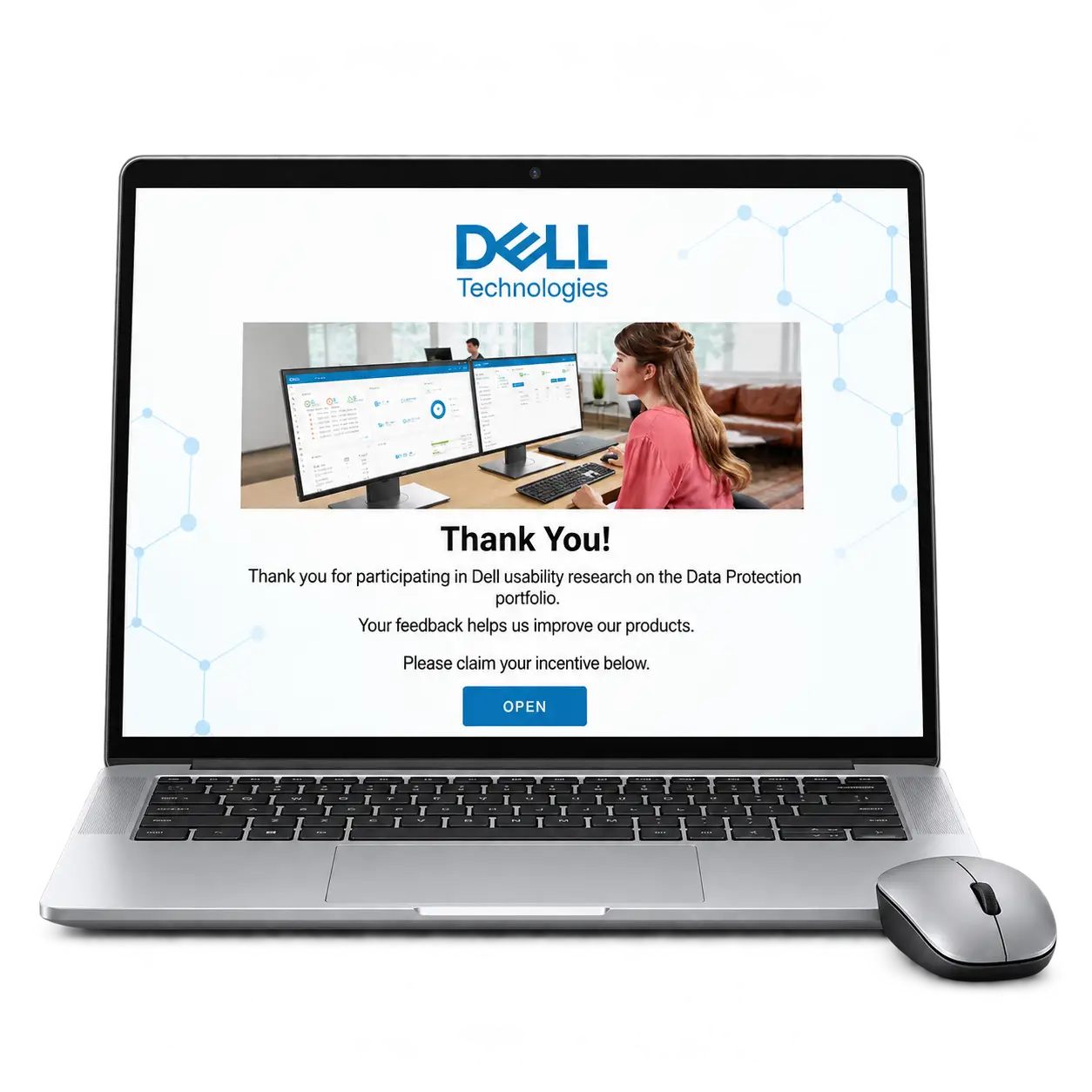 Dell Technologies case study illustration: ux and ui research, including data protection