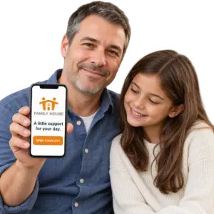 Family House case study illustration: everyday support for families in san francisco