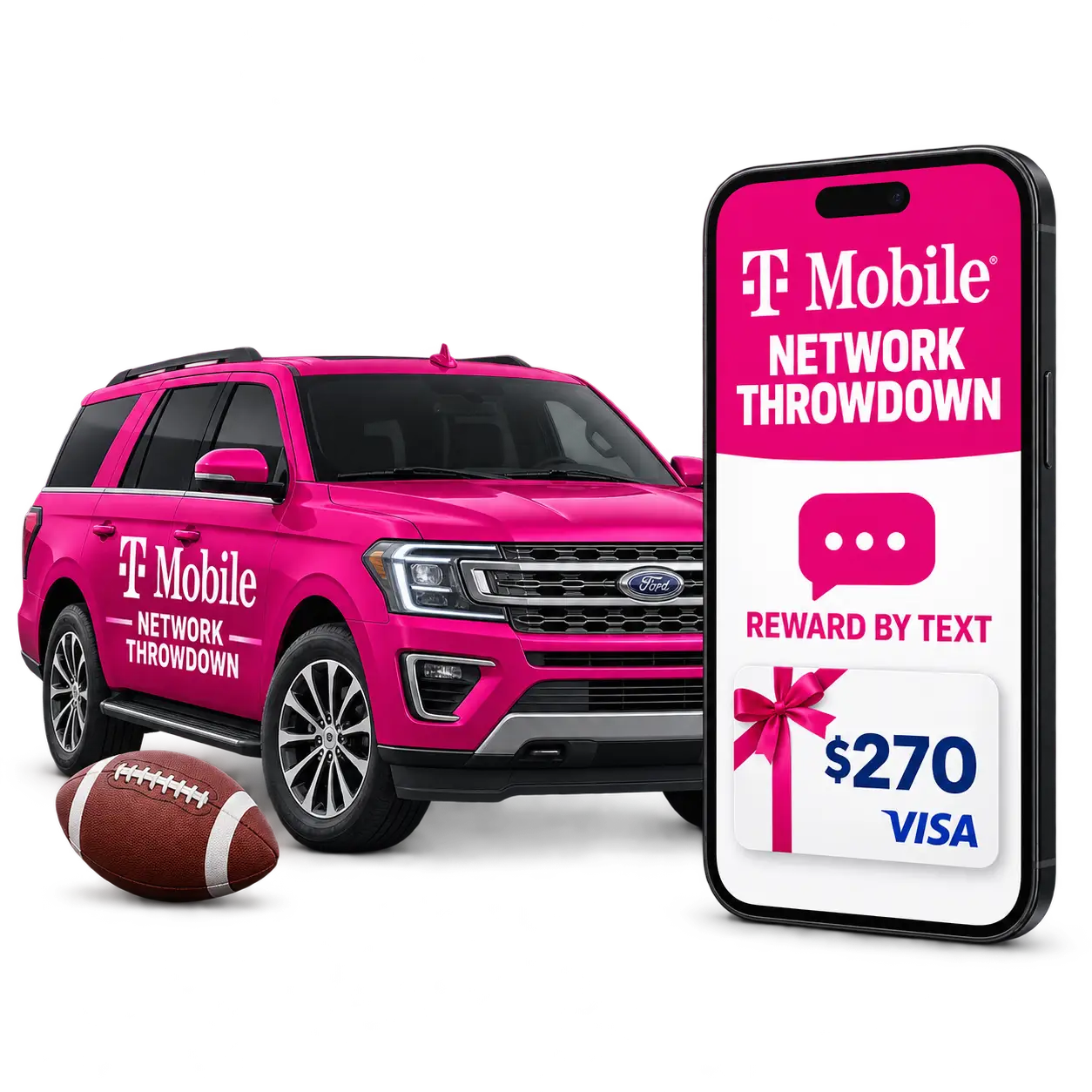 T-Mobile and Sparks case study illustration: network throwdown at the nfl draft in kansas city