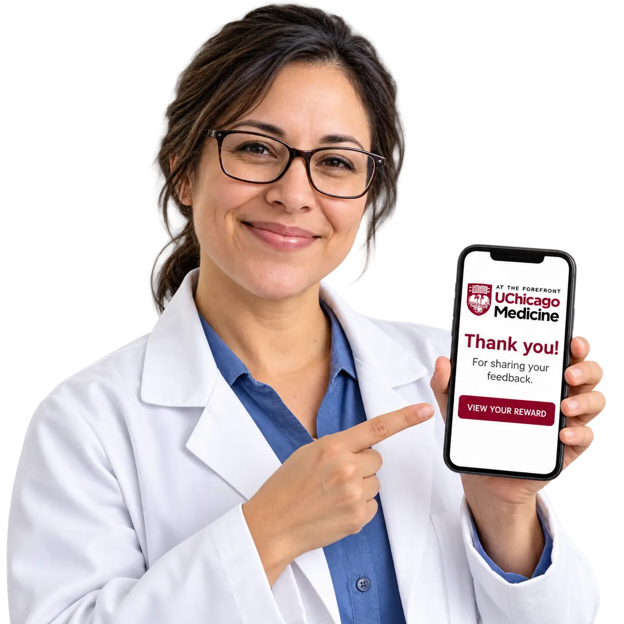 UChicago Medicine case study illustration: department of radiation and cellular oncology surveys