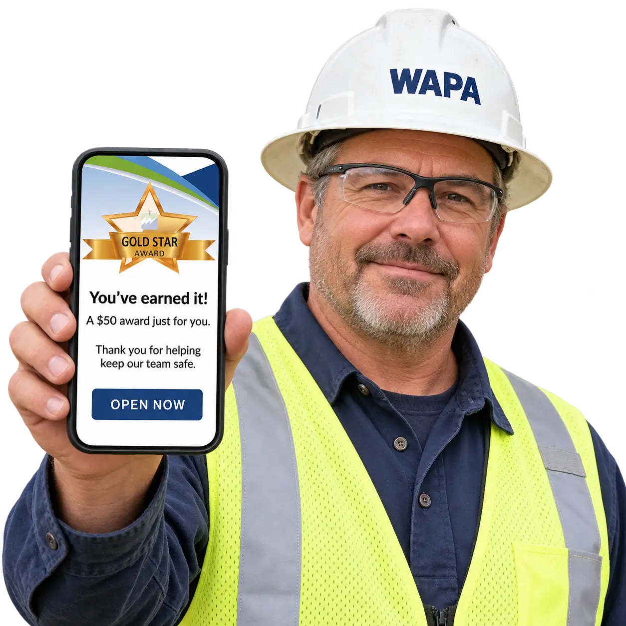 Western Area Power Administration case study illustration: gold star employee and team recognition