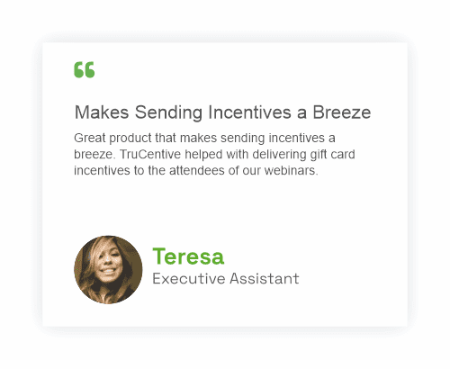 Review by Teresa - Makes sending incentives a breeze